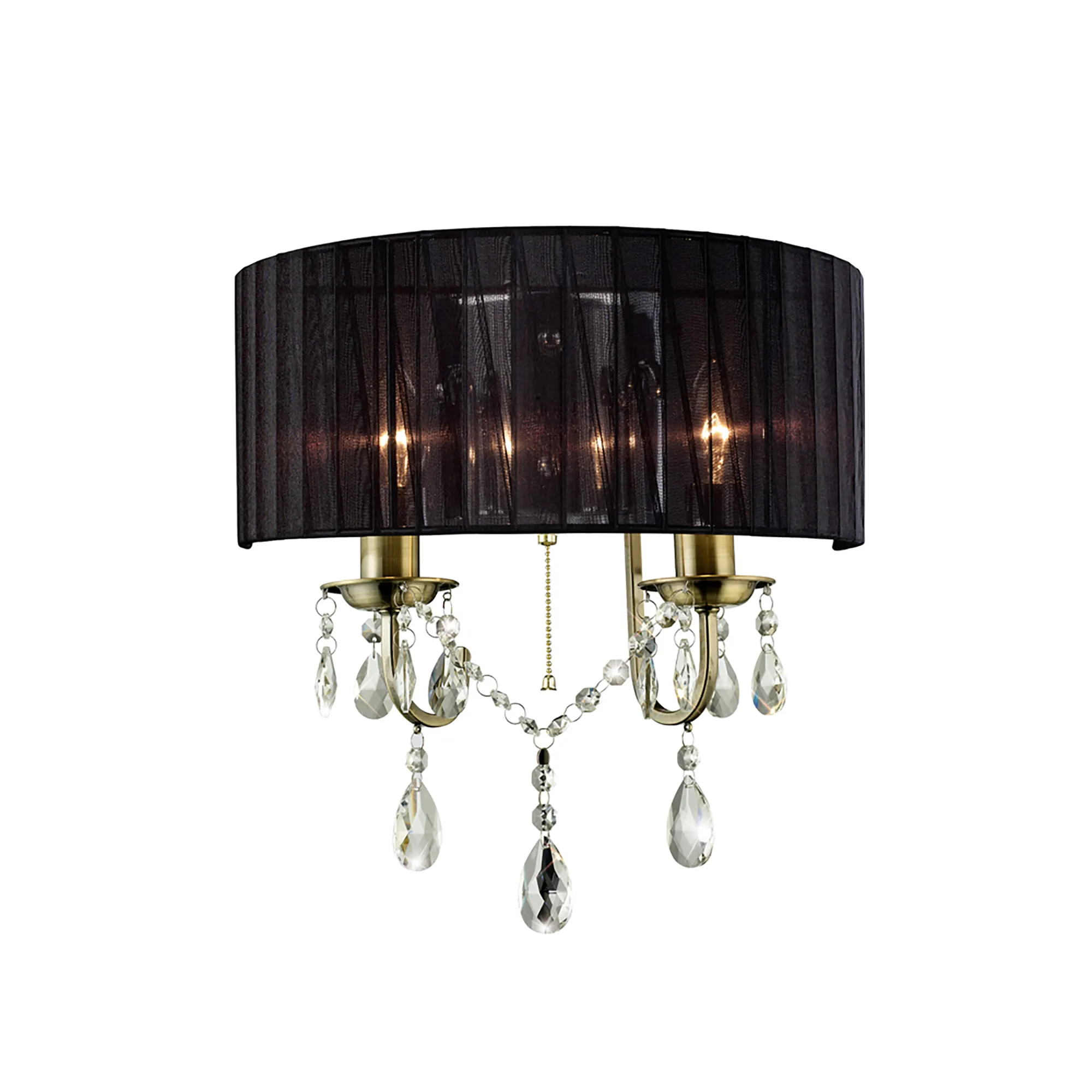 IL30064/BL  Olivia Crystal Switched Wall Lamp 2 Light
